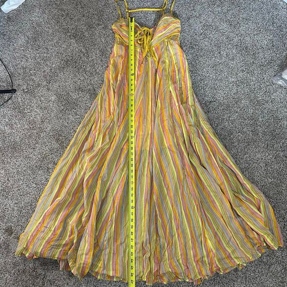 FREE PEOPLE Women's Dream Weaver Maxi Dress Size S In Orange - Picture 9 of 13